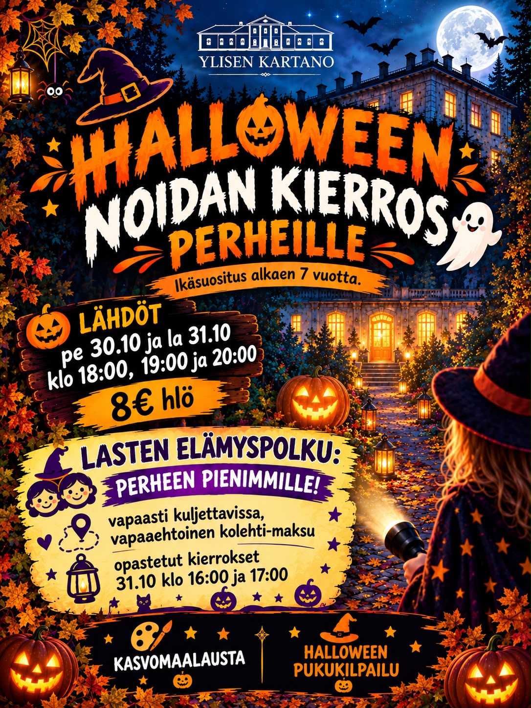 Perheille: Halloween Noidan kierros | Ylisen Kartano